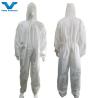 Buy cheap Ankle Style Microporous Hooded Coveralls PPE CE Type 5 6 White Protective from wholesalers