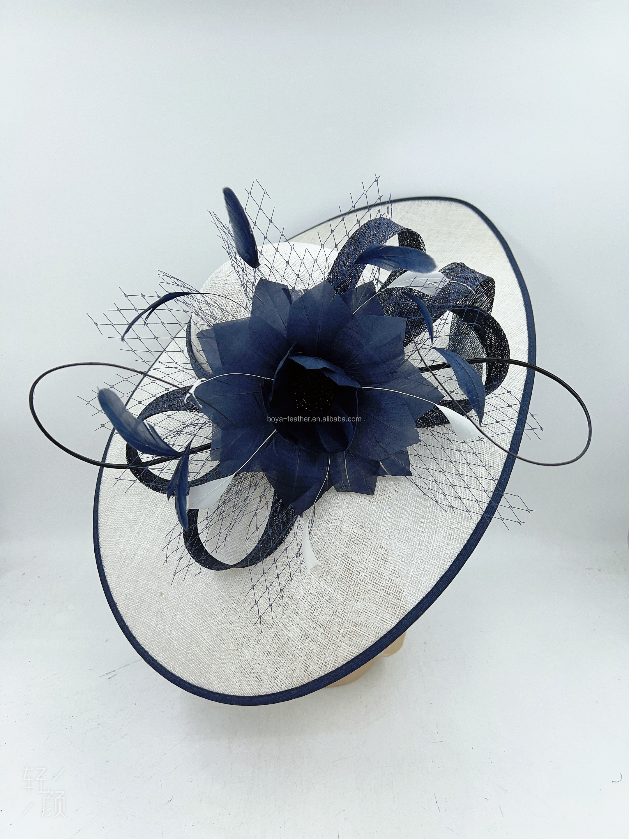 Effortlessly Elegant Dyed Sinamay Feather Fascinator Delivered by EMS