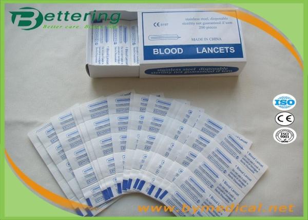 Disposable Sterile Stainless Steel Blood Lancet Blood Sample Collection Needle
