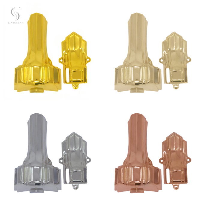 Gold Plastic Die-Cast Coffin Accessories, Metalized Coating Of Coffin Parts 10# G