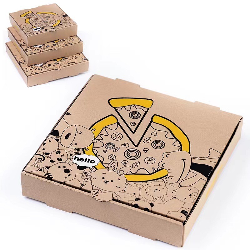 Food Packaging Pizza Takeaway Boxes Custom Printed Corrugated Carton