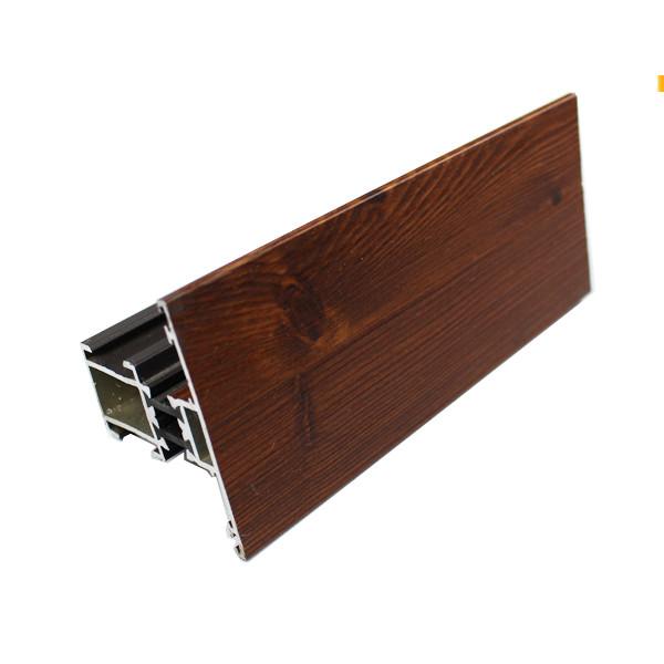 Wood Finish Aluminium Alloy Profile , Extruded Aluminum Profiles For Windows /