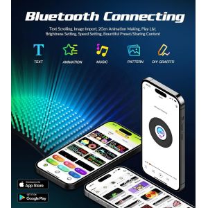 Customizable LED Store Car Sign with App Control 5mm Pixel Pitch Panel Size