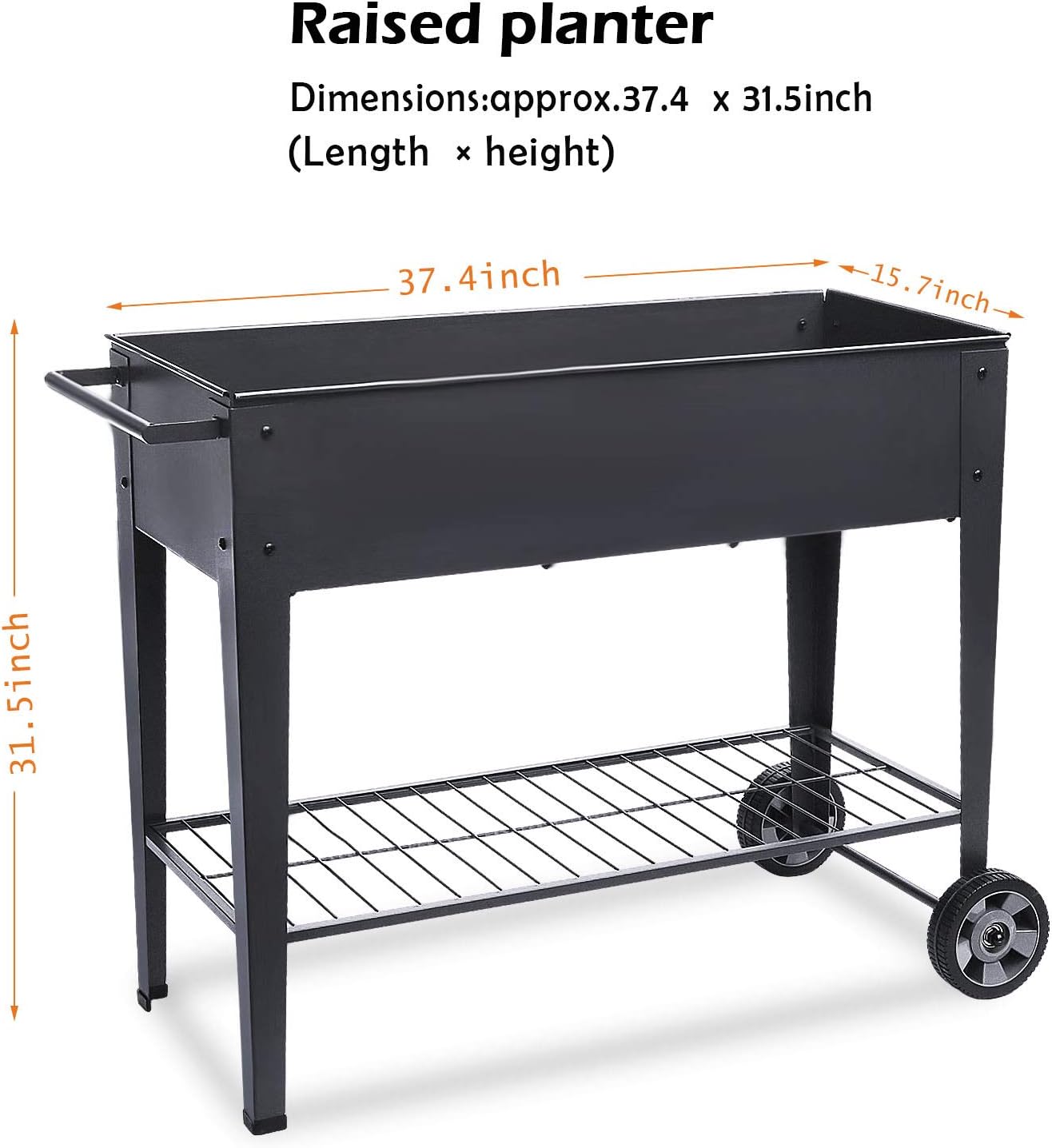 Work Process Heavy Duty Raised Planter Box for Outdoor Vegetable and Herb Garden