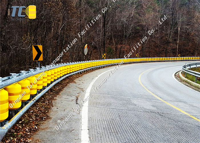 Yellow Color Safety Rolling Barrier For Road EVA Transportation Facilities