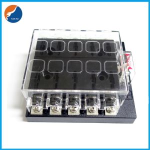 1 Input 10 Output Standard Universal Blade Fuse Block With Screw Terminal