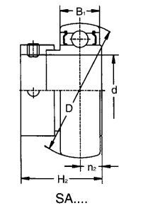 6650N Static Load CTZ Bearing Direct Eccentric Spherical Bearing With Adapter Sleeve SA204