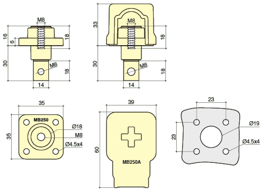 PowerSyntax High Current Lithium Battery Connector 250A Part No MB250BSO
