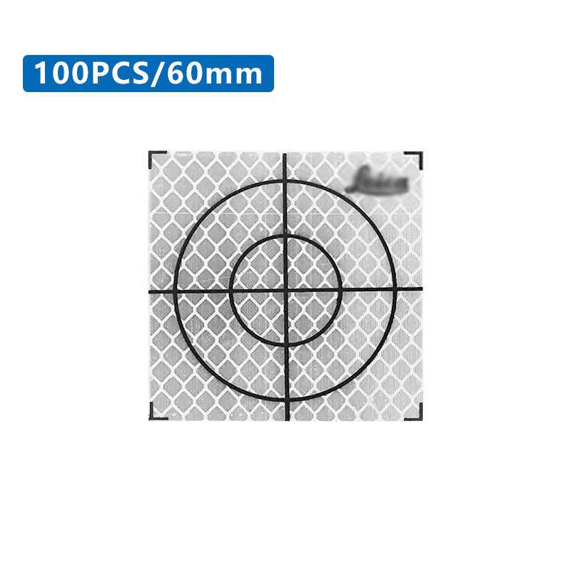 100Pcs Size 20/30/40/50/60MM Reflector Sheet For LeicCa Total Station Survey Geography White Target Sheet Reflective Sticker