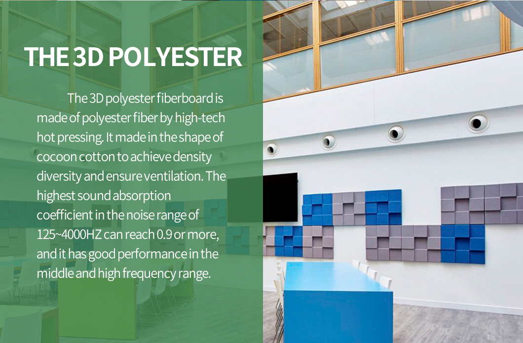 Polyester Fiber Sound Absorbing Panel Lightweight With Modern Design