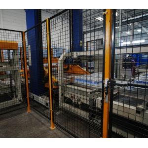 High-Position Touch Screen Gantry Robotic Palletizer For 42,000 BPH Bottled