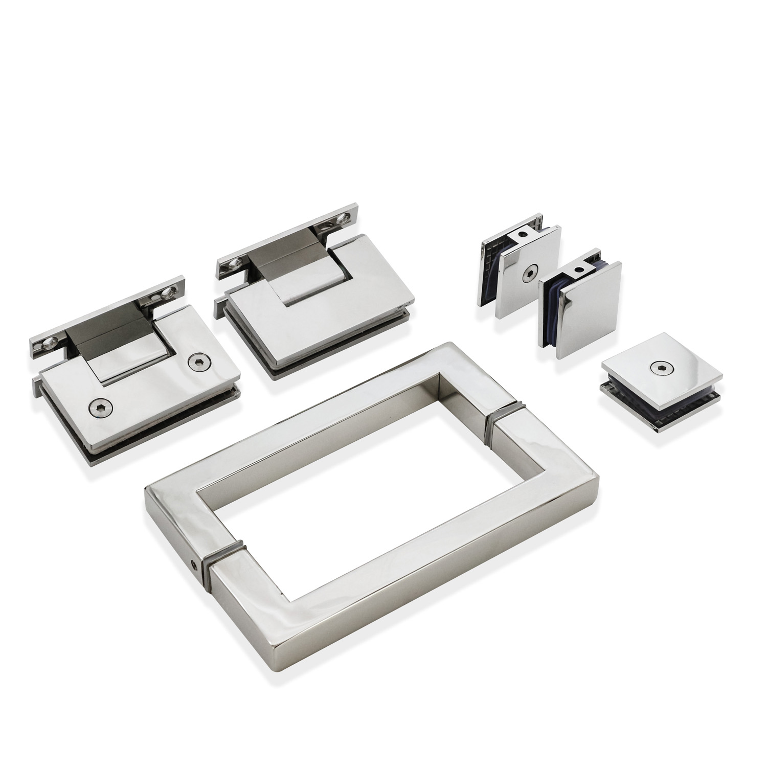 1.0mm Pipe Thickness Stainless Steel D Type Glass Door Pull Handle for Hotel Shower Room