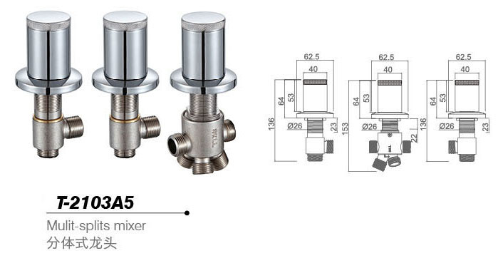 Bathtub mixer,Faucet,cold/hot water basin tap T-2103A5