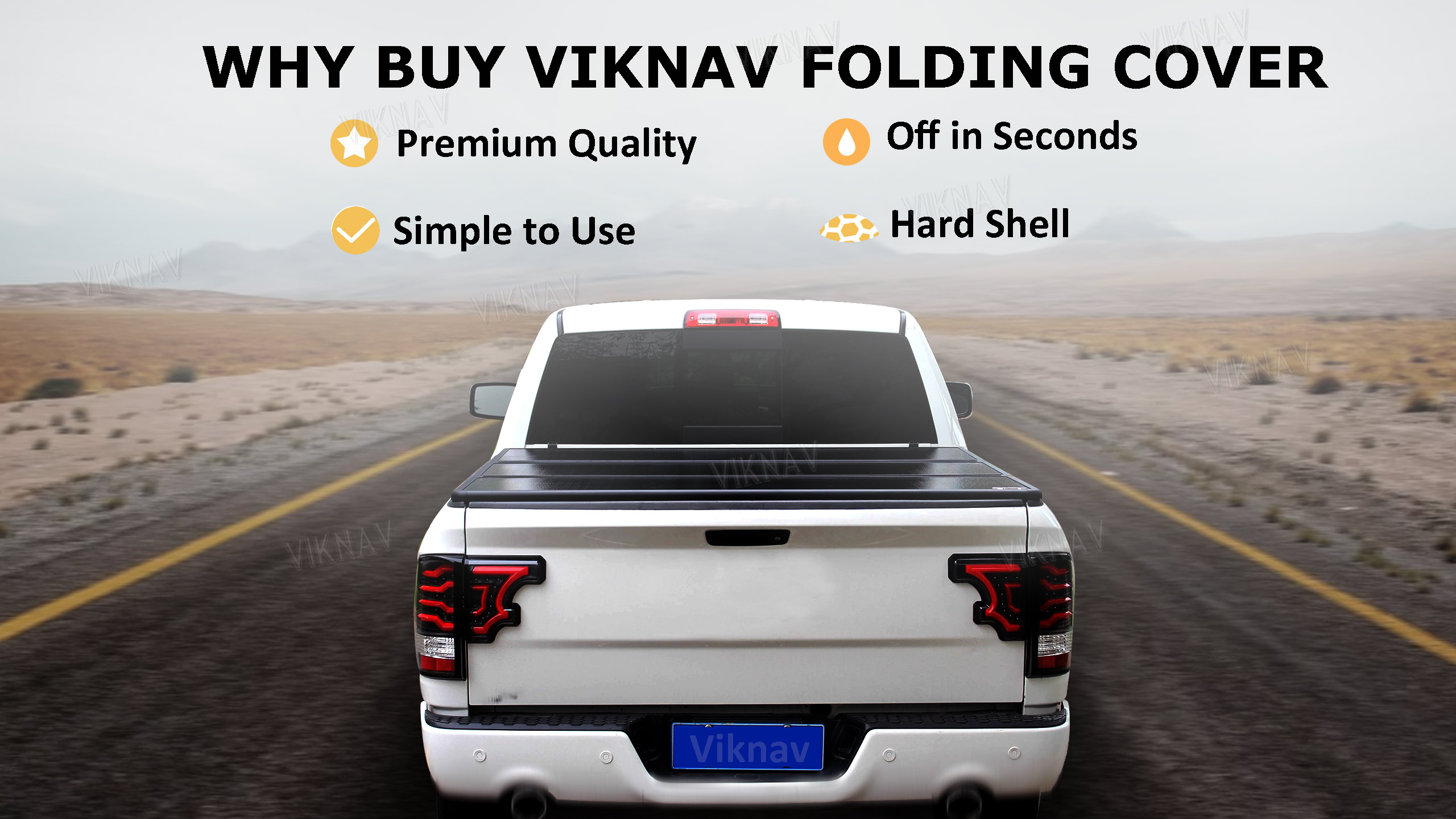 Trifold Ford F150 Truck Bed Replacement Tonneau Cover Matte Black