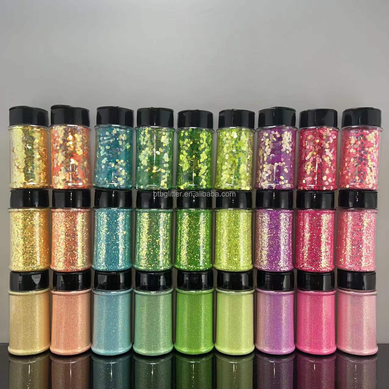 OEM/ODM Yes 30G Glitter with Acrylic Powder Mixed 30G Bottle Packing for Beauty Nail Art Flowers Nail Flakes