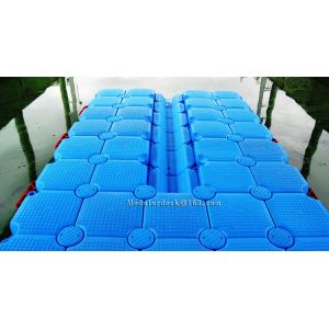Modular plastic pontoon floating dock used for jet ski