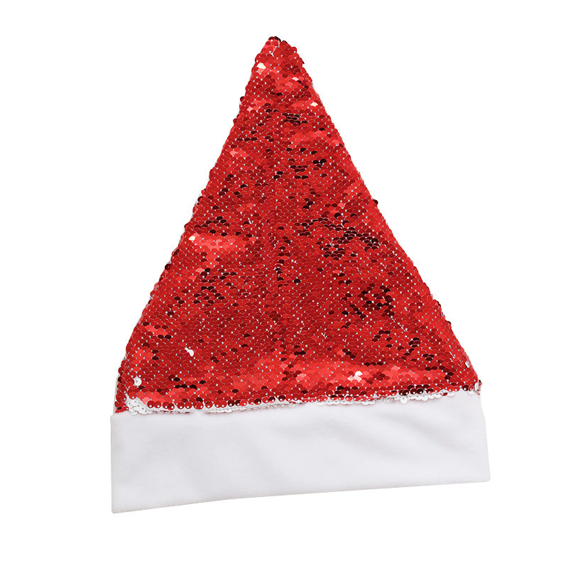 DIY Sequin Customizable Sublimation Santa Hat Sublimation Christmas Gifts 36*28cm