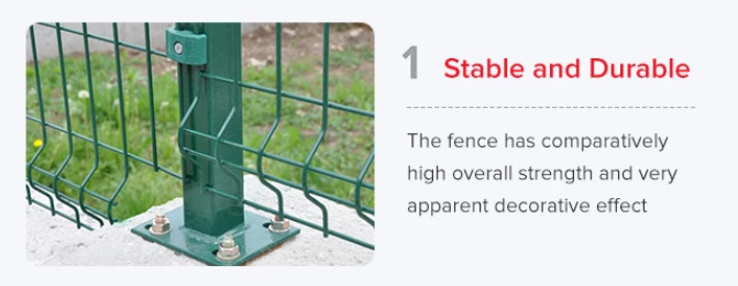 Hot Dip Galvanized 3D Curvy Fence for School House Garden or Playground