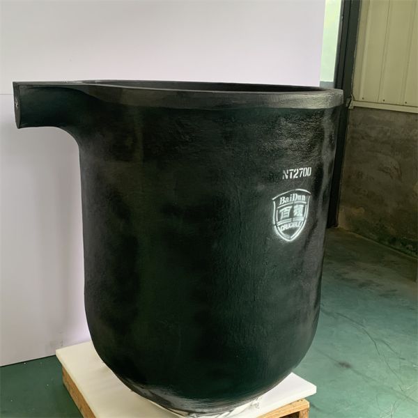 Quality Silicon Carbide Graphite and Clay Graphite Crucible with Pouring Nozzle for Durability and Efficiency in Metal Casting Operations for sale