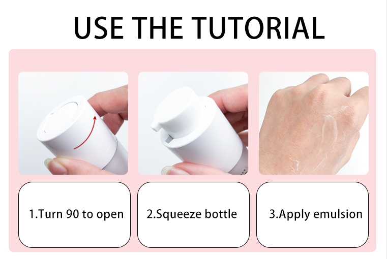 Square Serum Lotions Pink PMMA Skincare Bottle 30ml Airless Pump Bottle Cosmetic Containers