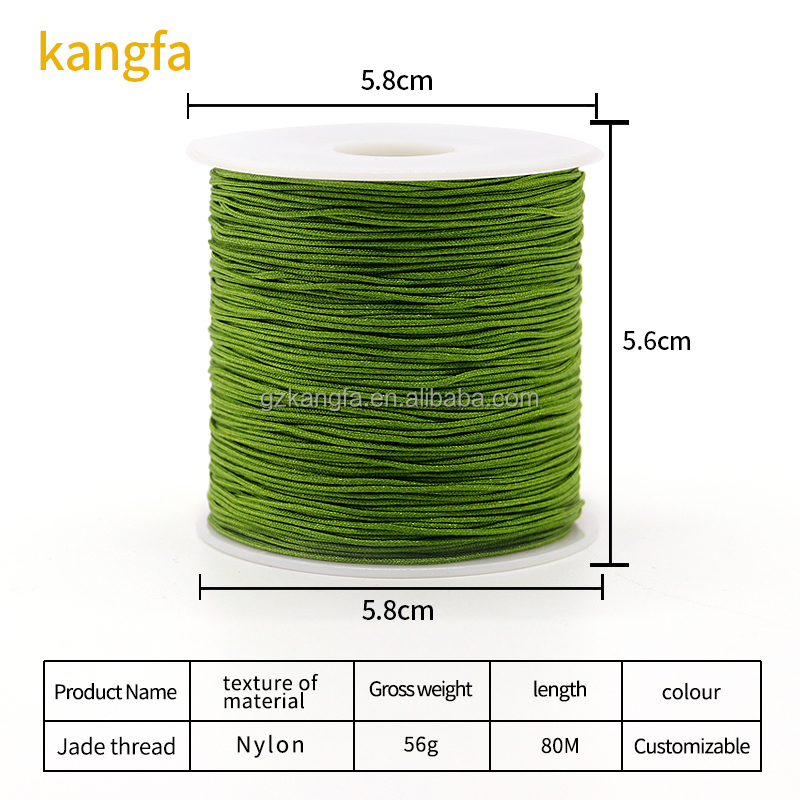 Singal Color Nylon Knot Braided String Bracelet Cord for Beading and Accessories