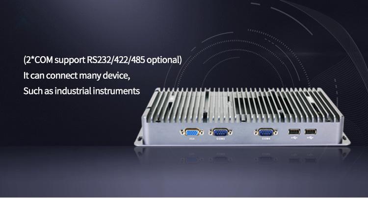IBOX-3046 Fanless Industrial Mini PC 2*COM support RS232/422/485 optional