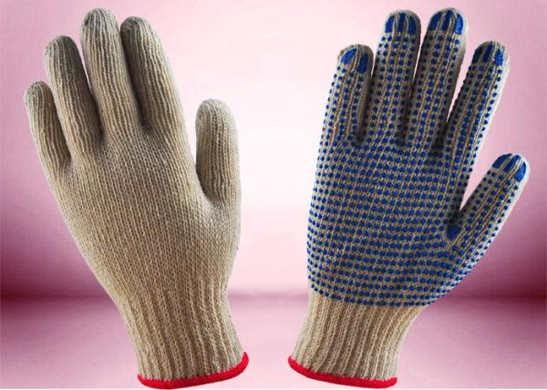 Non Toxic Cotton Knitted Hand Gloves , Industrial Knitted Gloves Ergonomic