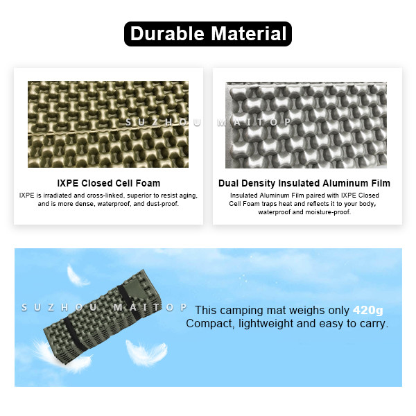 Waterproof Camping Mat Ultralight Foam Sleeping Pad For Hiking
