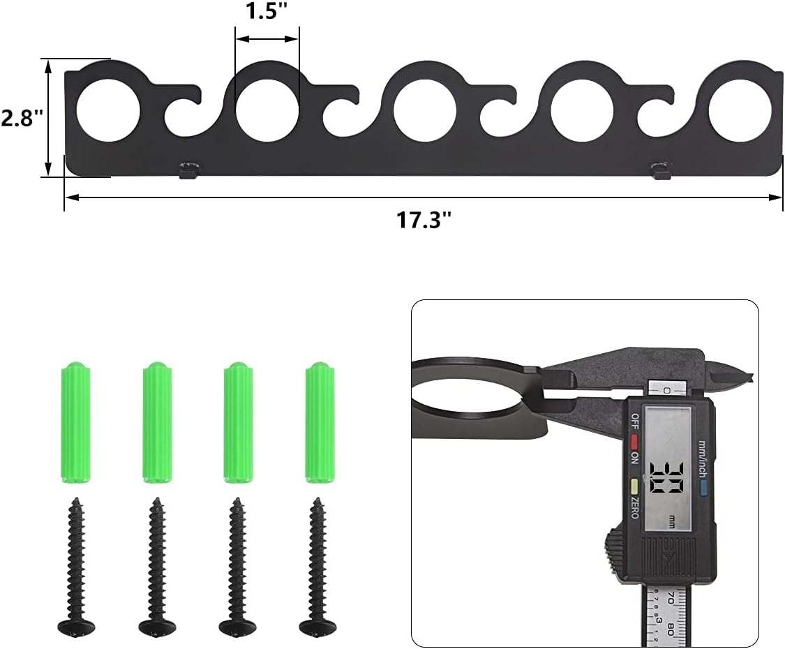 Wall and Ceiling Rod Fishing Pole Storage Rack for Garage Storage Bracket Wall Mount