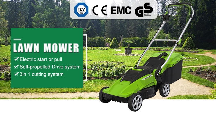 98CC Hand Push Electric Lawn Mowers Cutting Width 320mm Petrol Rear Roller Lawn Mowers