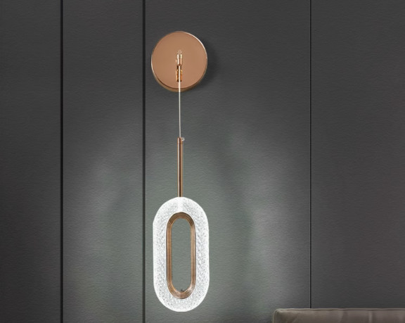 Wall lamp bedroom bedside lamp simple modern living room background wall lamp Nordic light luxury creative villa hotel corridor lamp