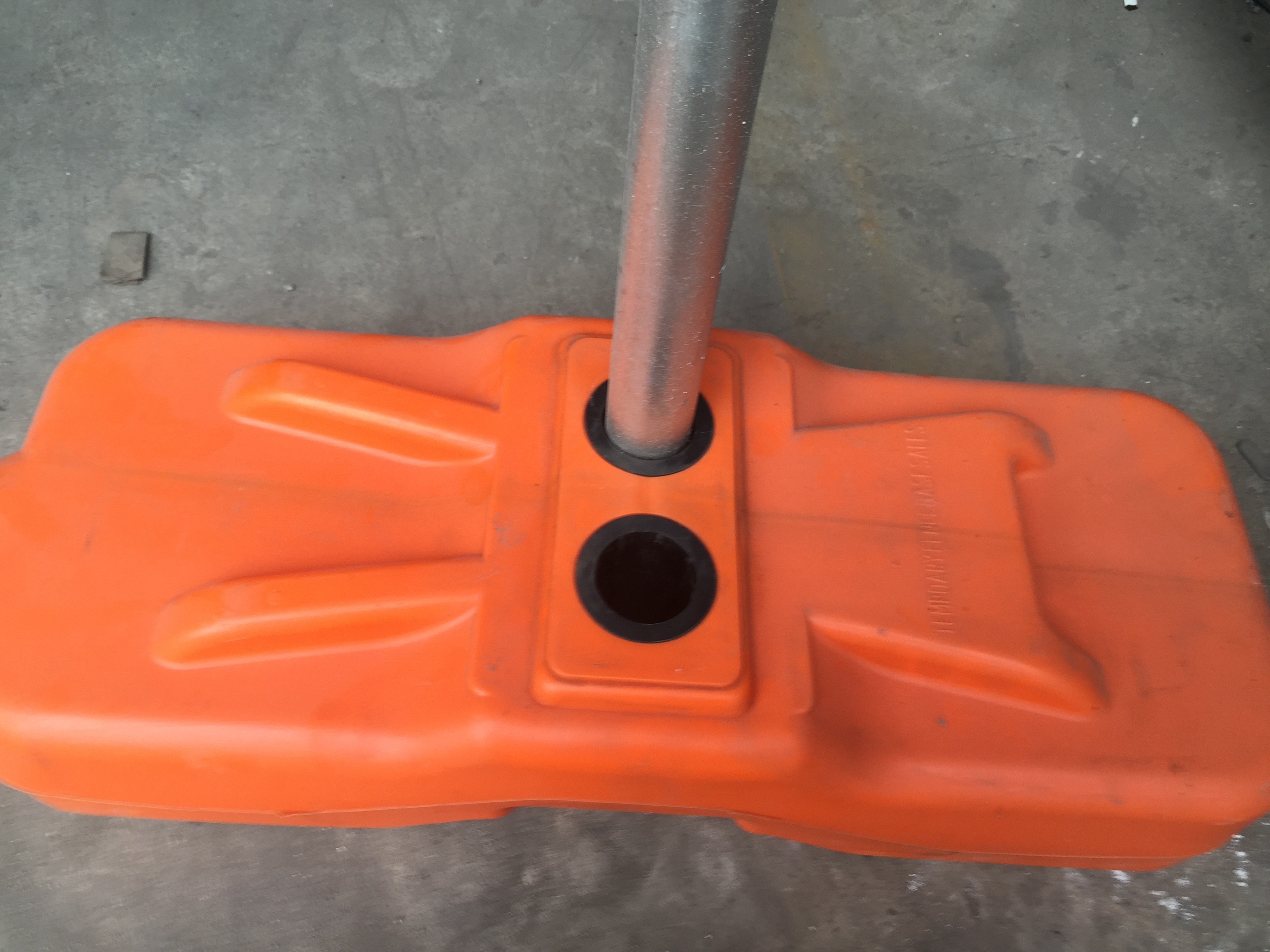 Temp Fence Panels Base Red and Orange Color Available Customized Hole 25mm 28mm 32mm 38mm 40mm etc UV 531 treated