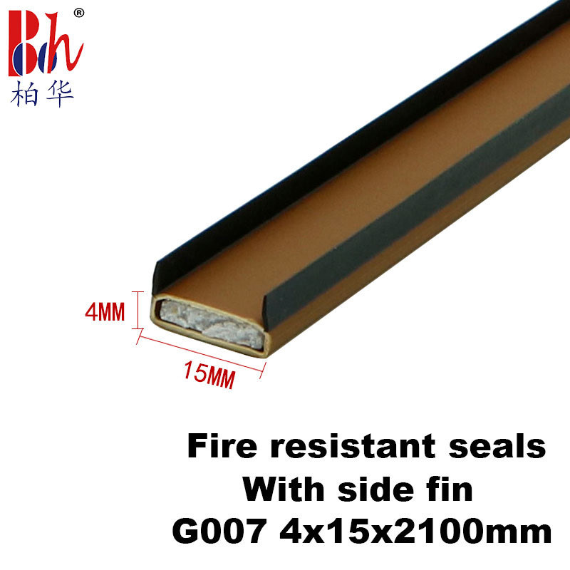 Brown PVC Fire Proof Fire Resistant Seals With Sodium Silicate Fillings 4mm X 15mm