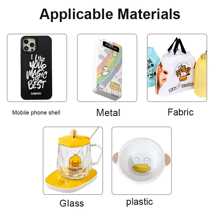 White 30cm UV Film UV Printing CMYK White Varnish For Glass Leather Metal Acrylic