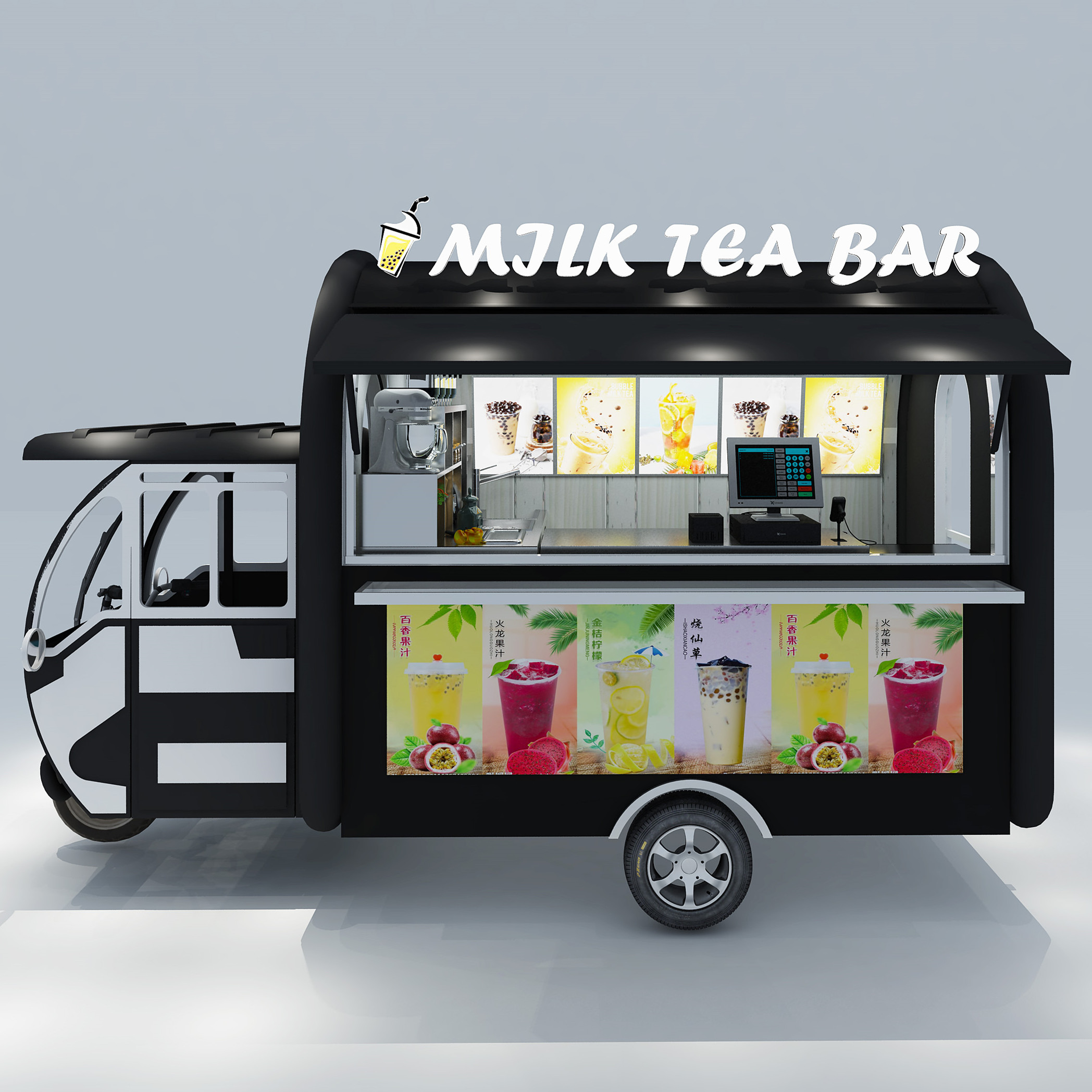 Powerful Multipurpose Mobile Electric Tricycle for Fast Food and Drinks Outlet 2022