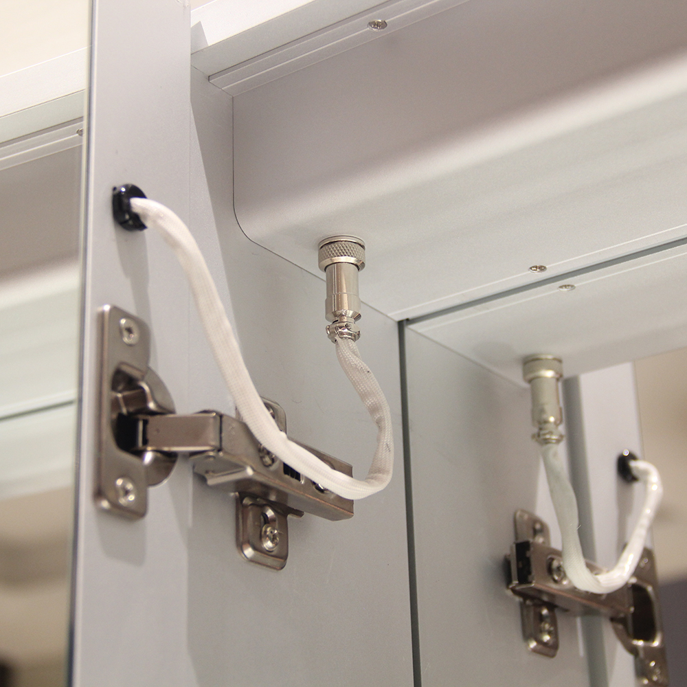 Installation Type Wall Mounted Bathroom Cabinet with LED Lights and Magnifying Glass
