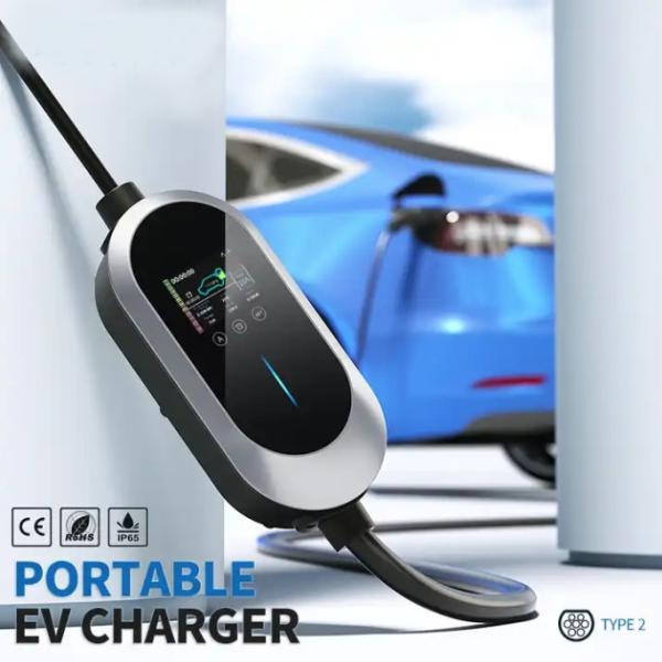 Type2 EV Charger Schuko Cee 3pin 110V 220V 230V 16Amp 3.6kW 7kW IP65 Charging