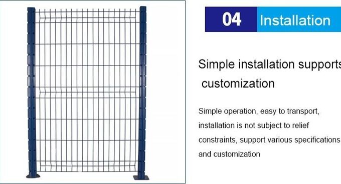 Ral9010 Airport Welded Wire Mesh Fencing 55*200mm PVC Coated