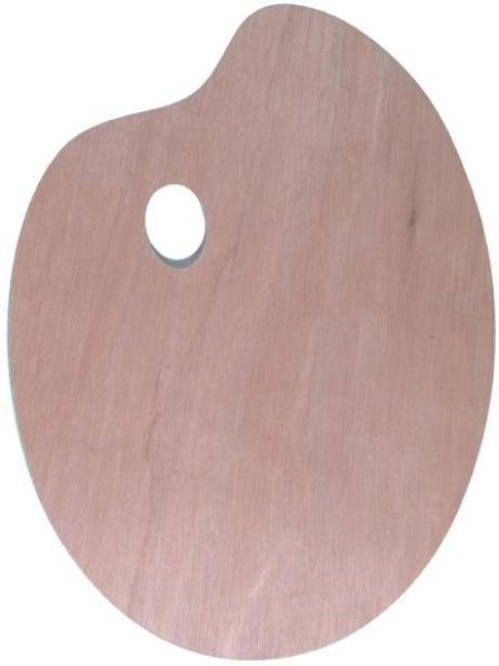 Recycled Wooden Artist Palette For Acrylic Painting , Painter'S Palette Oil
