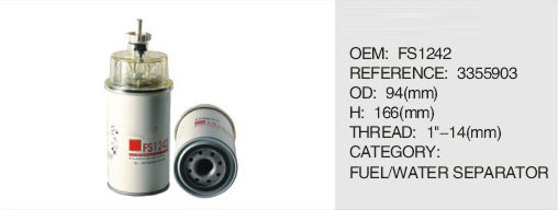 FILTER AUTO ENGINE PARTS FUEL OIL FILTER fs1242