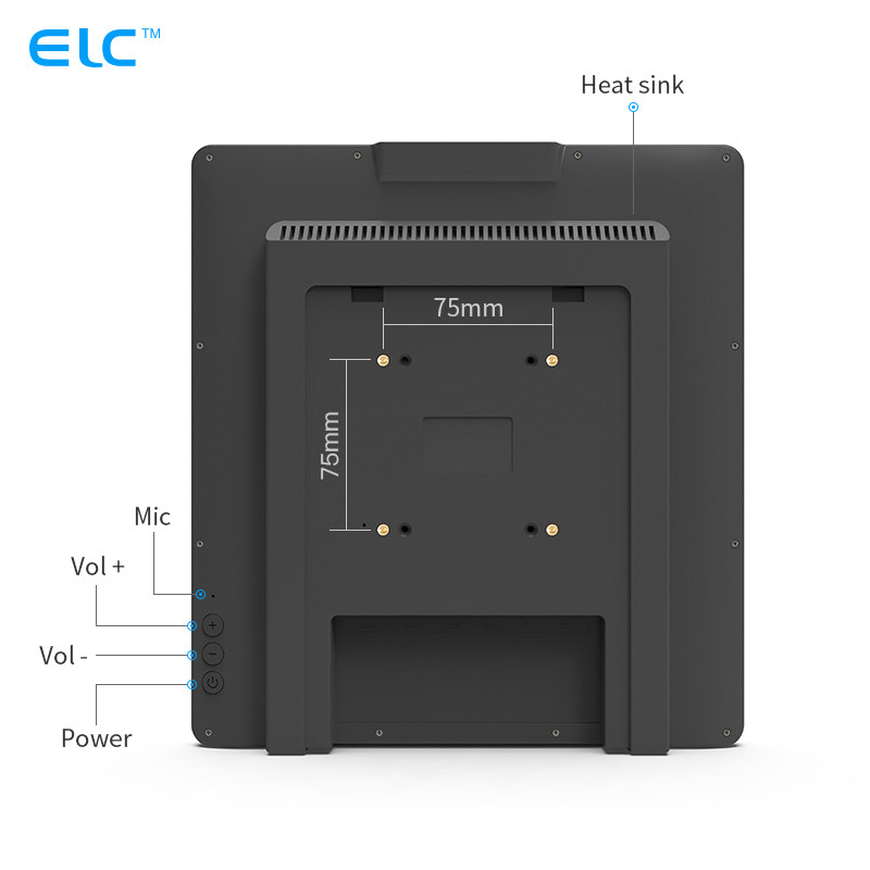 Dual Touch 200cd/m2 Advertising Digital Signage OS POE 75x75mm VESA
