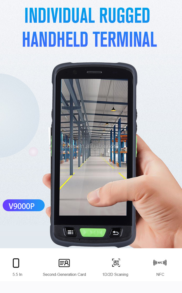 PDA With Android 9.0 OS 1D 2D QR Code Scanner 125K NFC Reader Barcode Scanner Reader Handheld PDA Terminal for Logistic