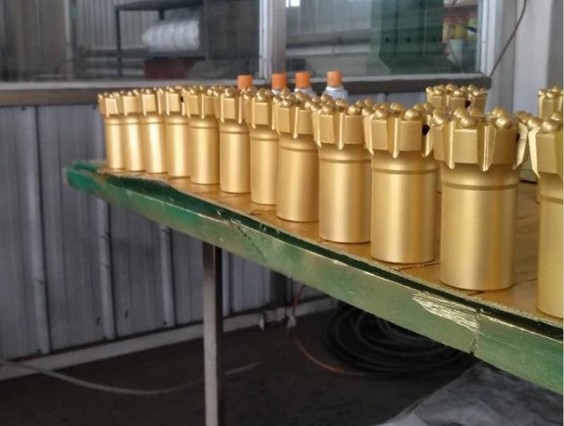 Customize T38 76mm Button Drill Bit With Flat Flower Ballistic Carbide Inserts