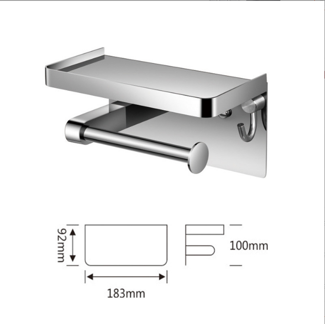 Modern/Classic Bathroom Wall Installation Stainless Steel Shower Shelf with Polish Finish