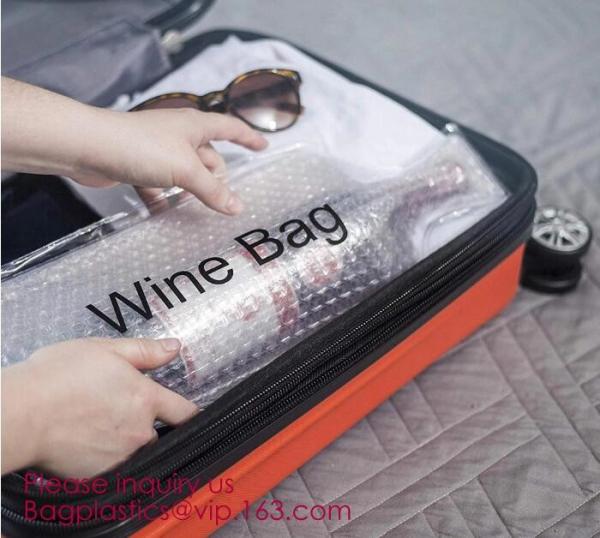 Reusable protector cover holder bag,protector plastic bubble bags for wine