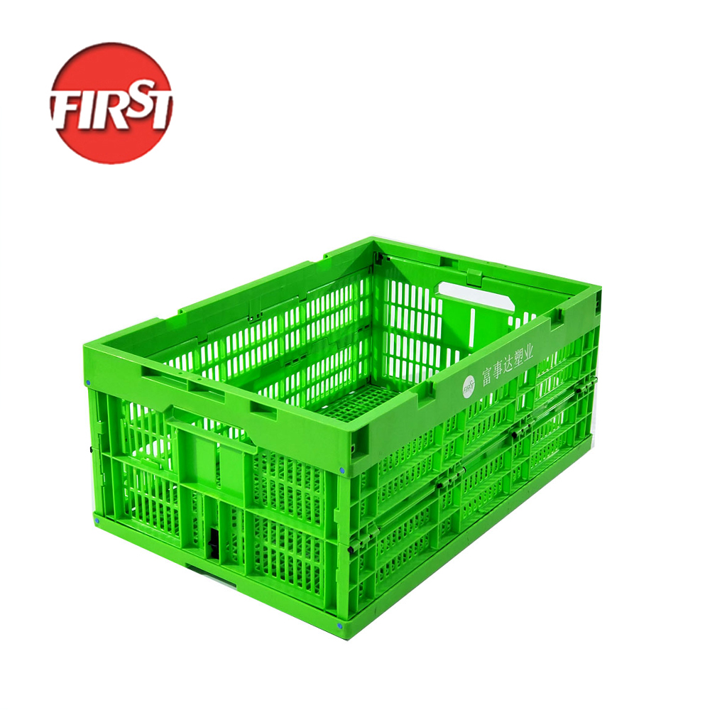 Plastic Foldable Collapsible Crate Storing Fruits Vegetables Stackable Utility