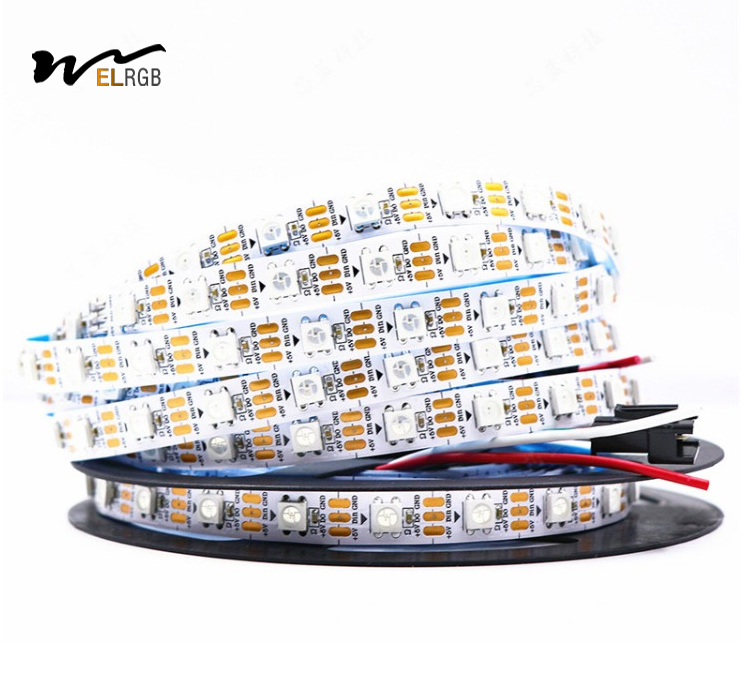 Addressable Digital RGB Flex LED Strip Light 0.3W/LED and 80 Ra Color Rendering Index