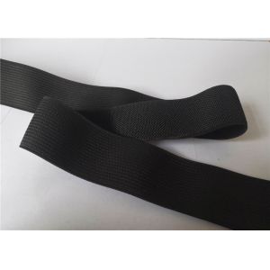 Black Pineapple Pattern Polyester Elastic Webbing / Elastic Webbing Straps For