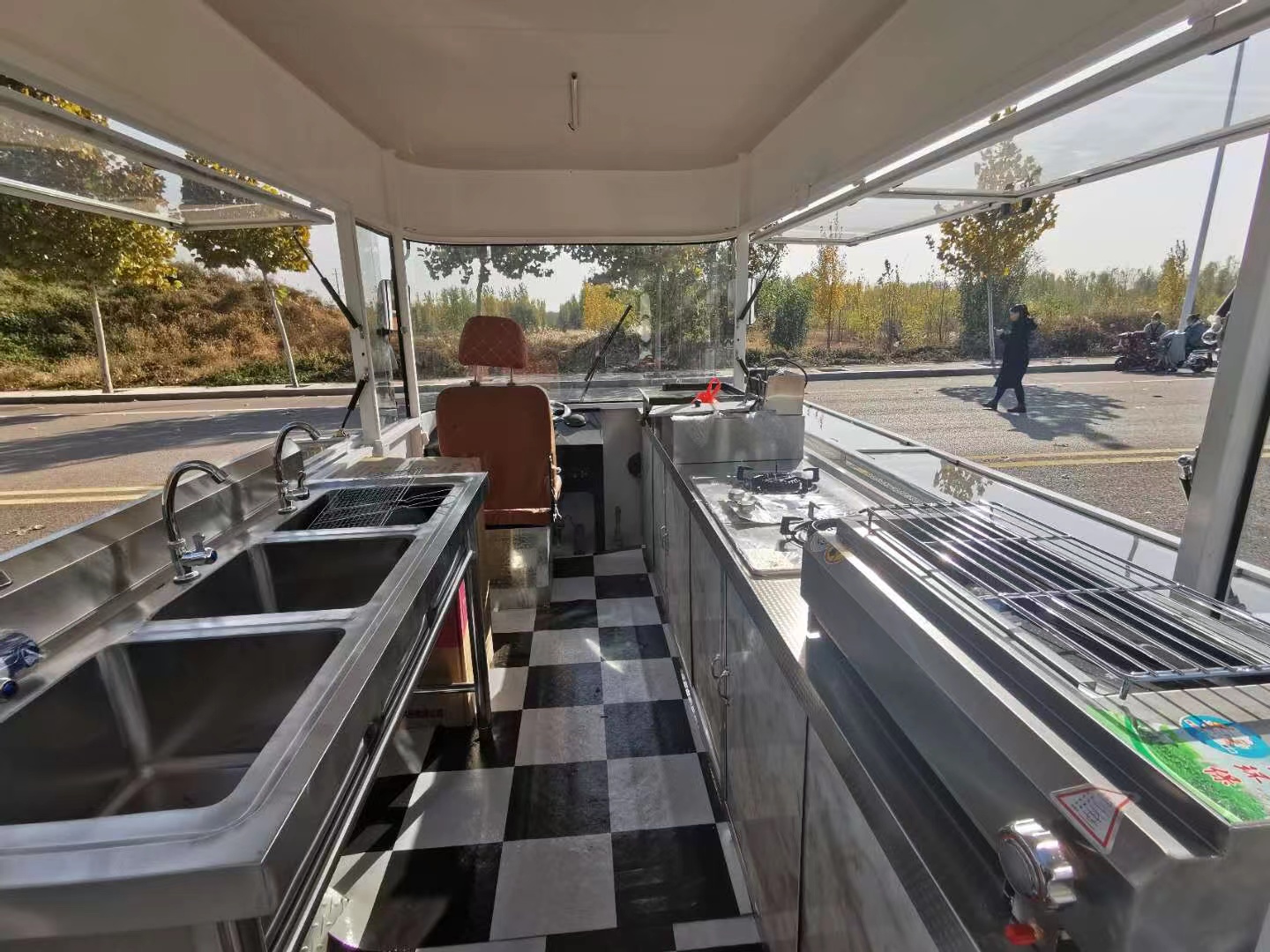 110v/220v Electric Vendor Carts Hot Dog Mobile Food Truck with Soybean Material