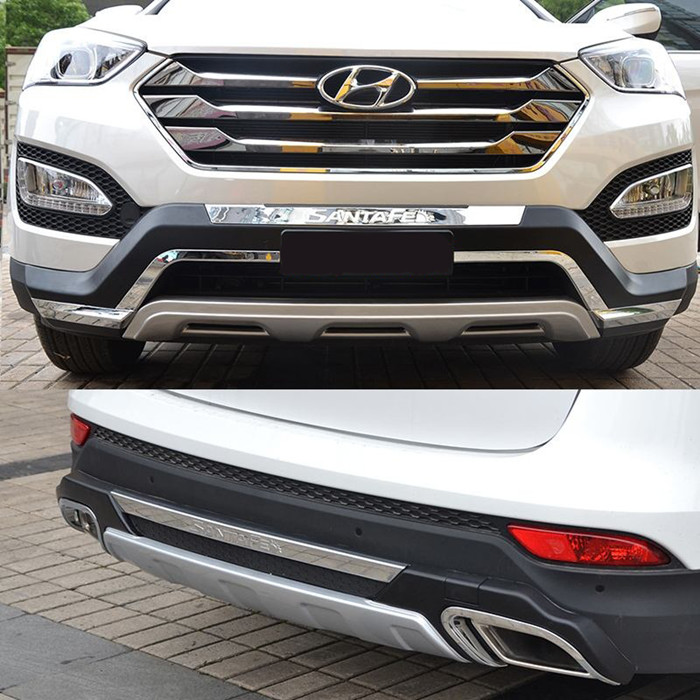 Optional Front And Rear Bumper Guards for 2013 2015 Hyundai Santafe IX45 Supplier
